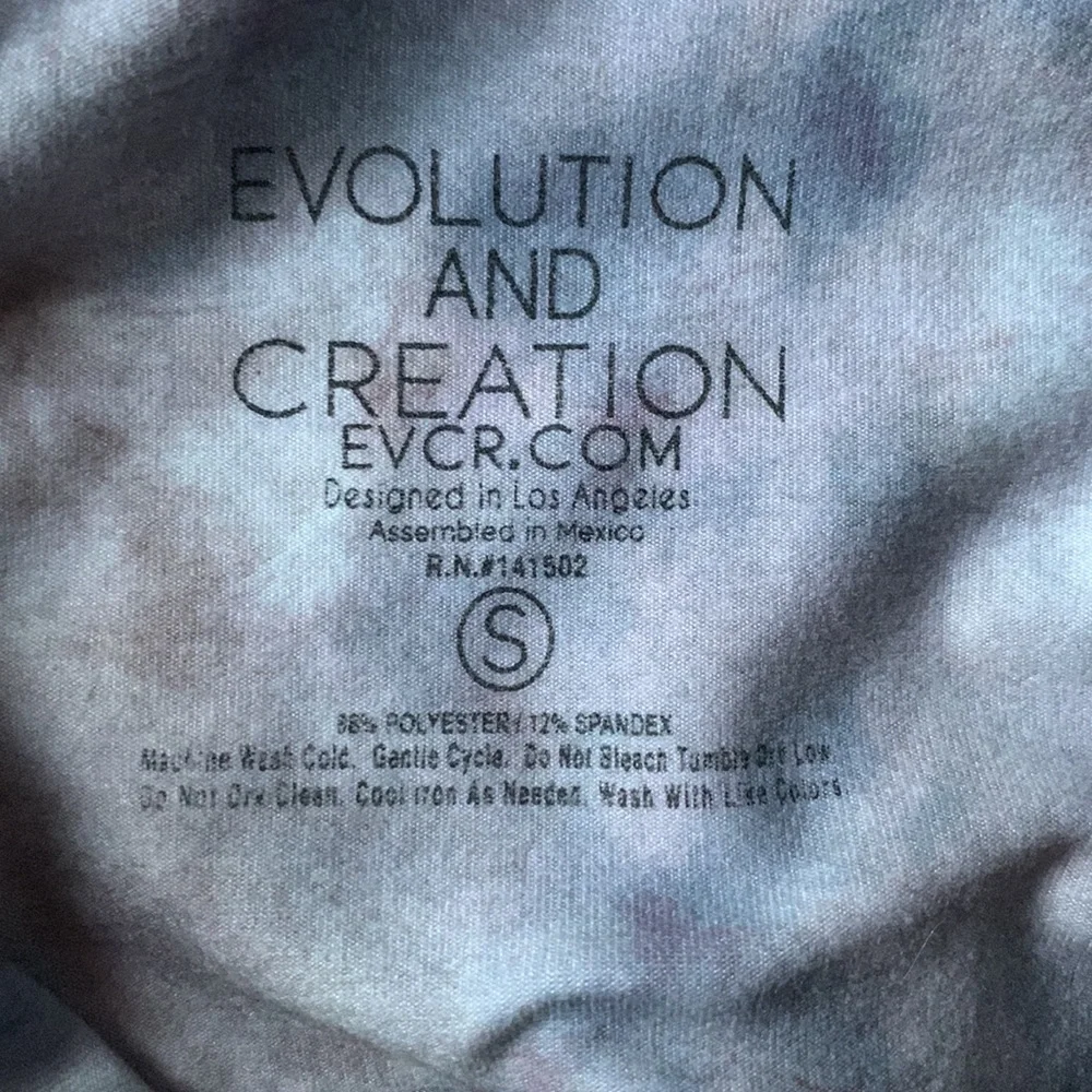 EVOLUTION AND‎ CREATION  Womens Tie Dye Biker Shorts Size Small